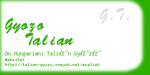 gyozo talian business card